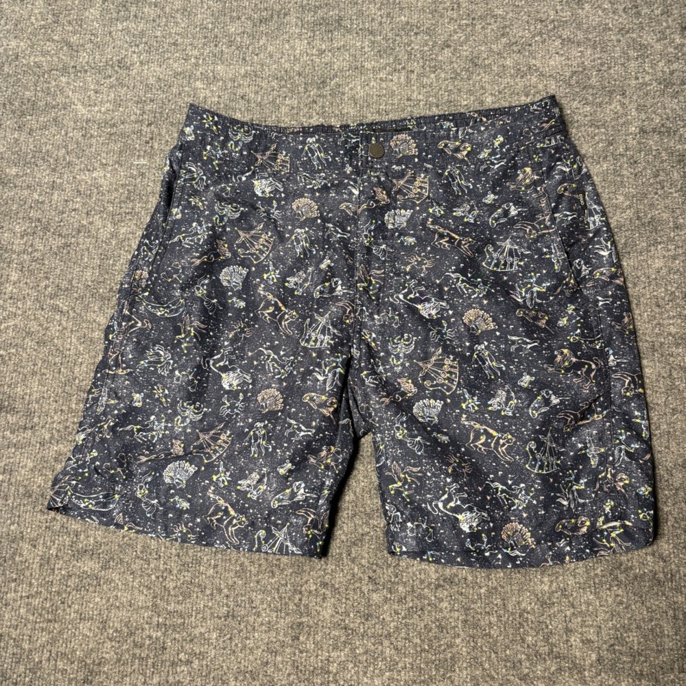 Onia The Calder Mens Medium‎ Swim Trunks Navy Blue Constellation Zodiac Print